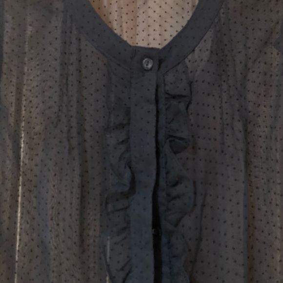 Black sheer blouse - Picture 2 of 3